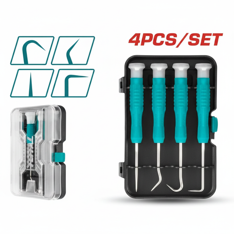 4 Pcs Pick and Hook Set TPHSK0401 – Full Hook, 45° & 90° Pick, Straight Pick | Professional Mechanic Tool Kit Karachi