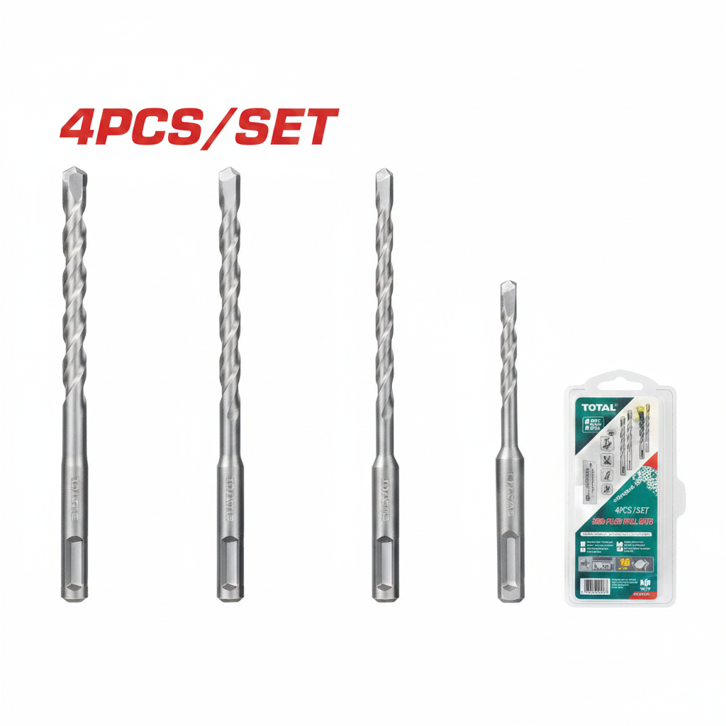 4 Pcs SDS Plus Hammer Drill Bits Set – Buy Online in Karachi | TACSD1945