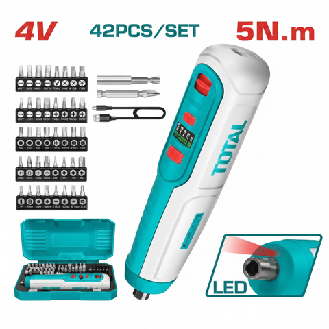 4V Cordless Screwdriver Set TSDLI0403 with 40-Piece Bit Kit – Buy Online in Karachi | Offers Wala