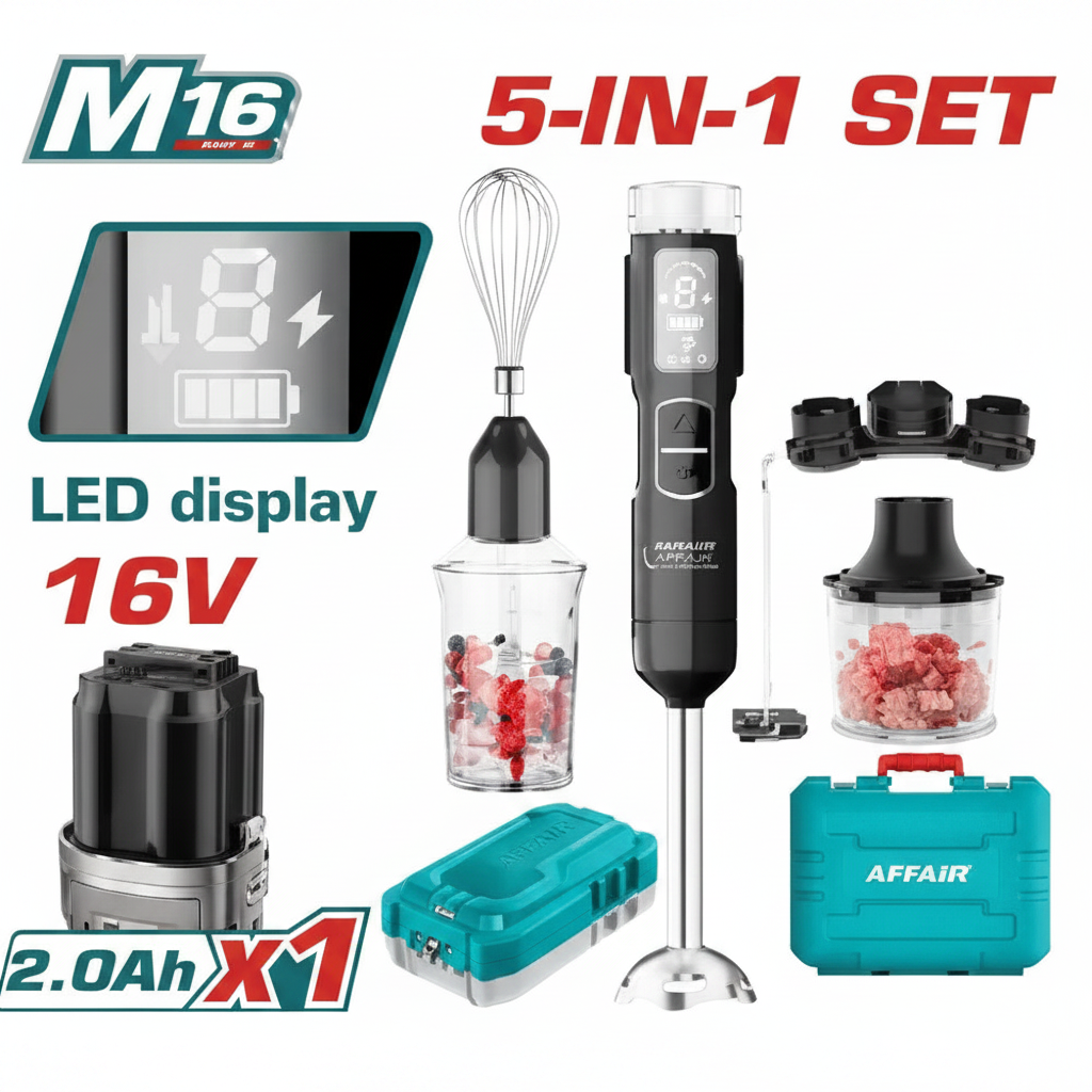 Cordless Hand Blender TJB056K 5-in-1 Rechargeable Blender 100W with Chopper Bowl – Buy in Karachi