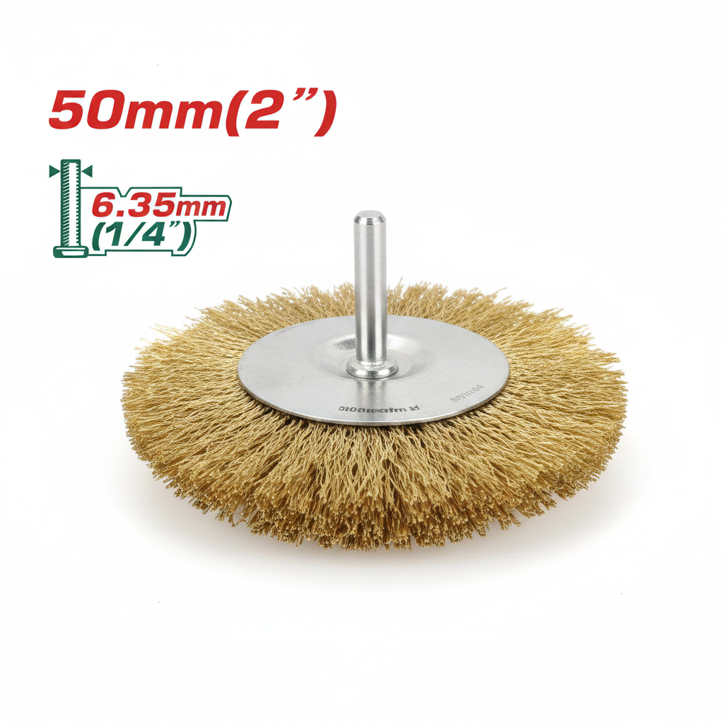 TAC34021 Circular Grinding Wire Brush 50mm 1/4 Inch Shank – Buy in Karachi | Offers Wala