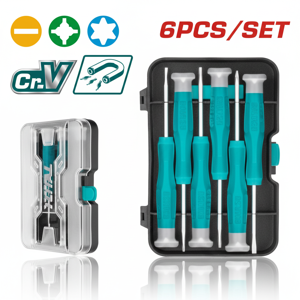 6Pcs CR-V Precision Screwdriver Set THT250PS0601 – Buy in Karachi | Offers Wala