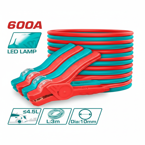 600 AMP Booster Cable with LED Lamp for Cars in Karachi – Heavy Duty Jump Start Cable Available at Offers Wala Karachi