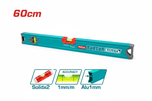 TMT26036 60cm Aluminum Spirit Level – Precision Leveling Tool for Construction & DIY Projects in Karachi