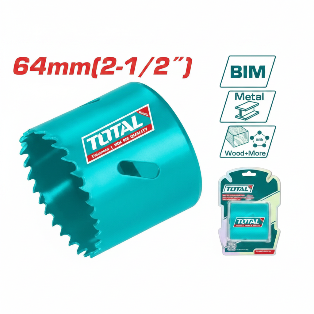 64mm Bi-Metal HSS Hole Saw TAC410641 – Professional Wood & Metal Cutting Tool | Buy Online in Karachi | Offers Wala
