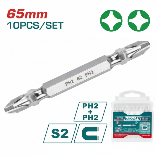 PH2 Double End Screwdriver Bits Set 65mm S2 Steel 10pcs – Buy in Karachi Pakistan