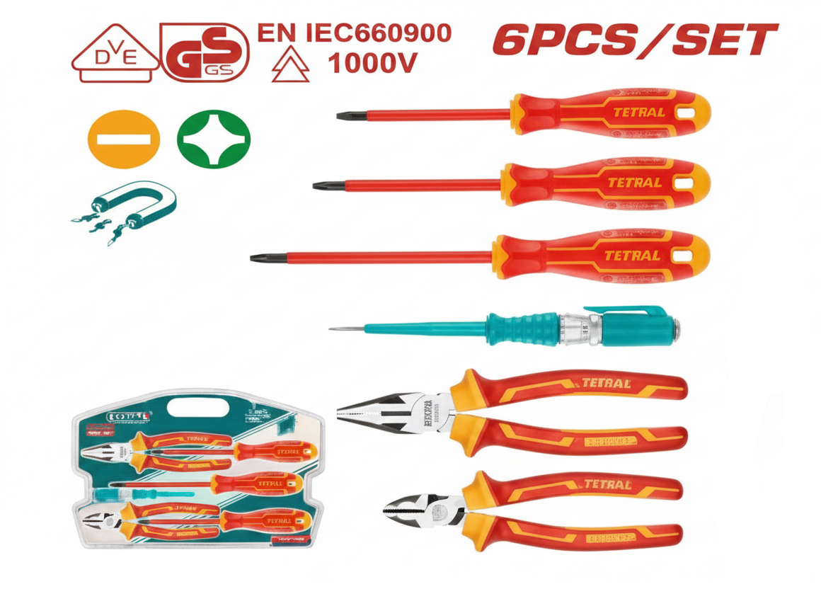 6 Pcs Insulated Hand Tools Set THKIST3062 – Screwdrivers, Pliers & Test Pencil for Electricians in Karachi