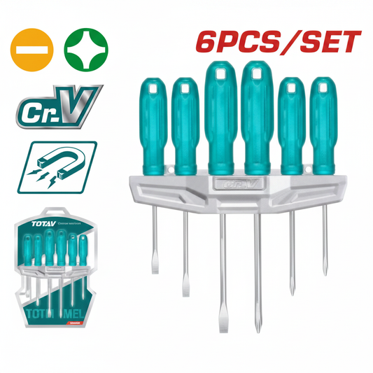 6 Pcs Professional Screwdriver Set THTDC250601 Cr-V Steel – Buy Online in Karachi