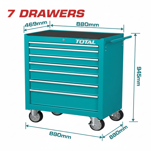 Roller Cabinet THRC02071P – 7-Drawer Heavy-Duty Steel Tool Storage Cabinet in Karachi