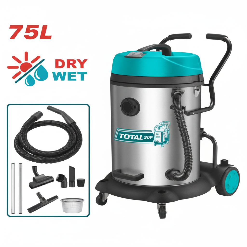 TVC24751 Industrial Wet & Dry Vacuum Cleaner 75L – Buy in Karachi | Offers Wala