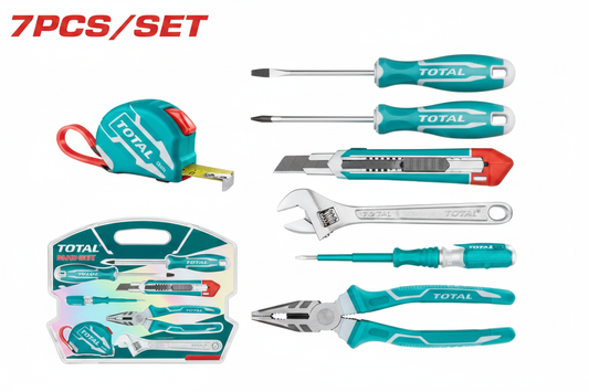 7Pcs Hand Tools Set Karachi – Pliers, Wrench, Screwdrivers & Measuring Tape Kit | Offers Wala