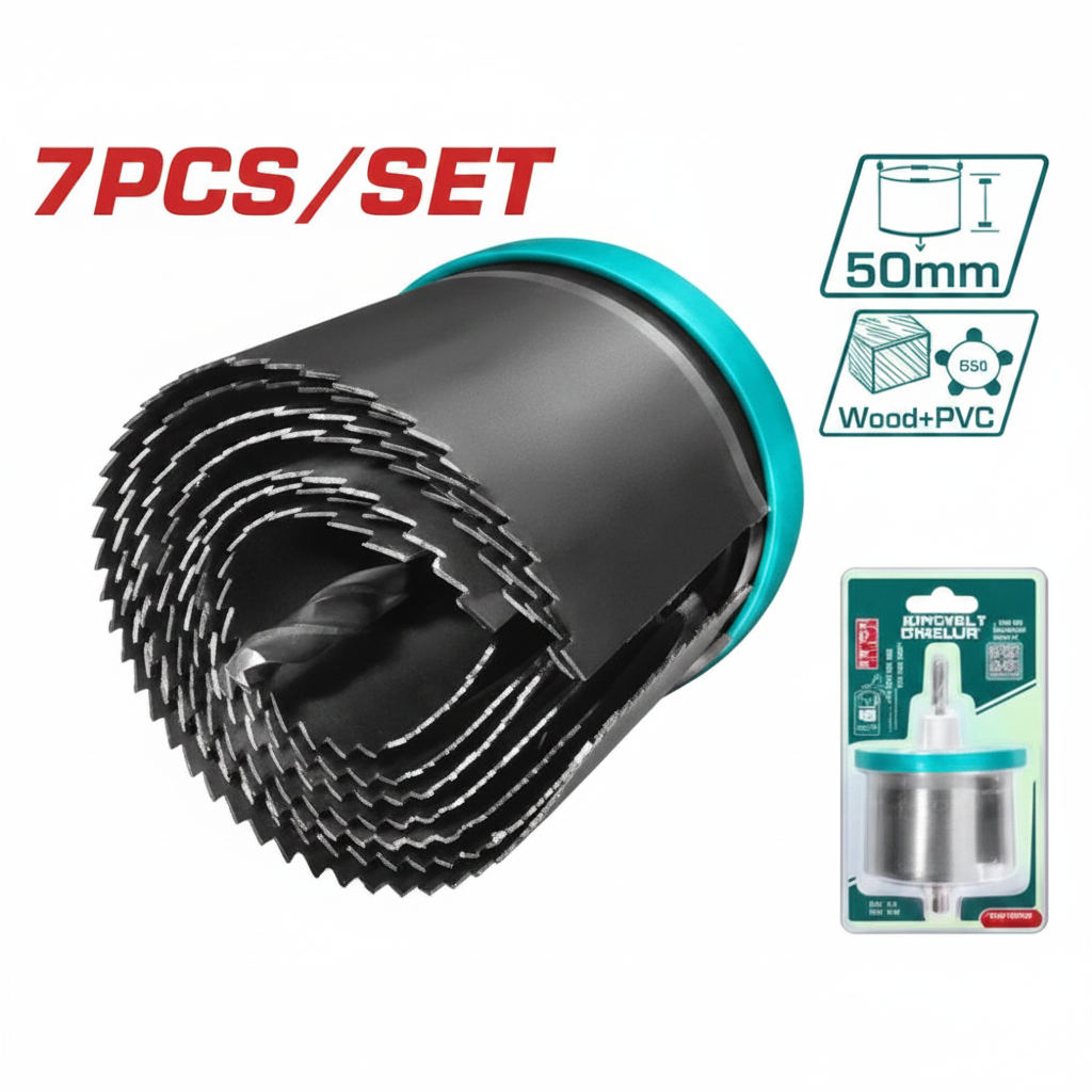 7PCS Professional Bi-Metal Hole Saw Set TACSH3071 – Buy in Karachi Pakistan