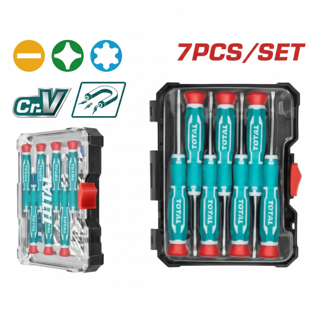 7Pcs Precision Screwdriver Set with CR-V Steel Tips – Buy in Karachi | Offers Wala