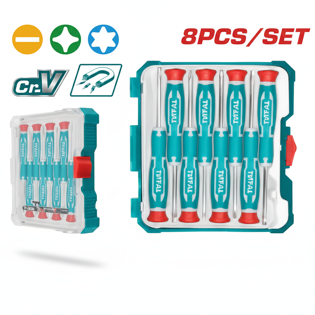 8 Piece Precision Screwdriver Set CR-V Steel – Phillips Slotted Torx Tips | Buy in Karachi – Offers Wala