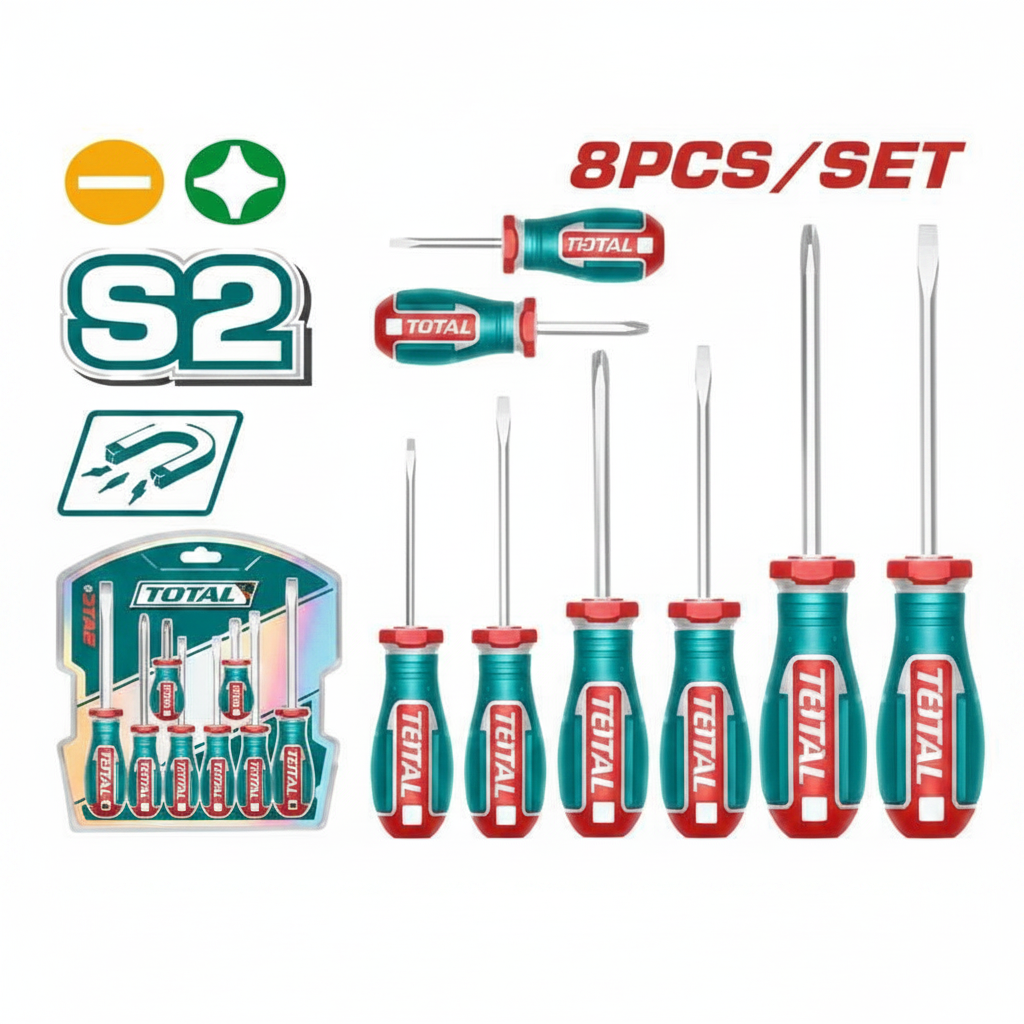 8 Pcs Professional Screwdriver Set TKSDS0826 – S2 Steel Blades | Buy in Karachi