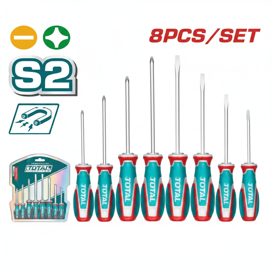 8 Pcs S2 Steel Screwdriver Set TKSDS0846 – Flathead & Phillips | Buy in Karachi