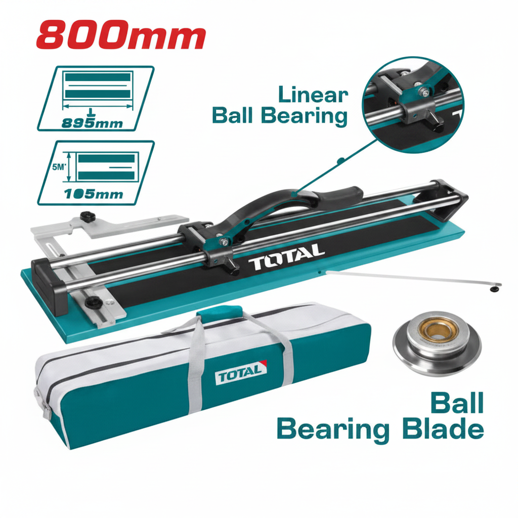 TOTAL THT578004 800mm Manual Tile Cutter – Ceramic & Porcelain Tiles | Buy in Karachi