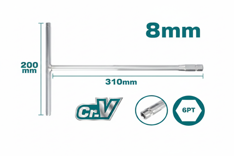 T-Handle Socket Wrench 8MM CR-V Chrome-Plated – Buy Online in Karachi | Offers Wala