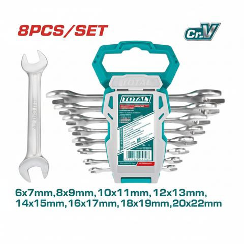 8Pcs Double Open End Spanner Set THT102386 – Buy Online in Karachi | 6-22mm Chrome Vanadium