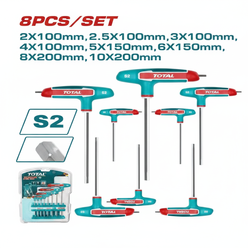 8PCS T-Handle Hex Key Set Price in Karachi – Allen Wrench Tool Kit for Home & Workshop Use