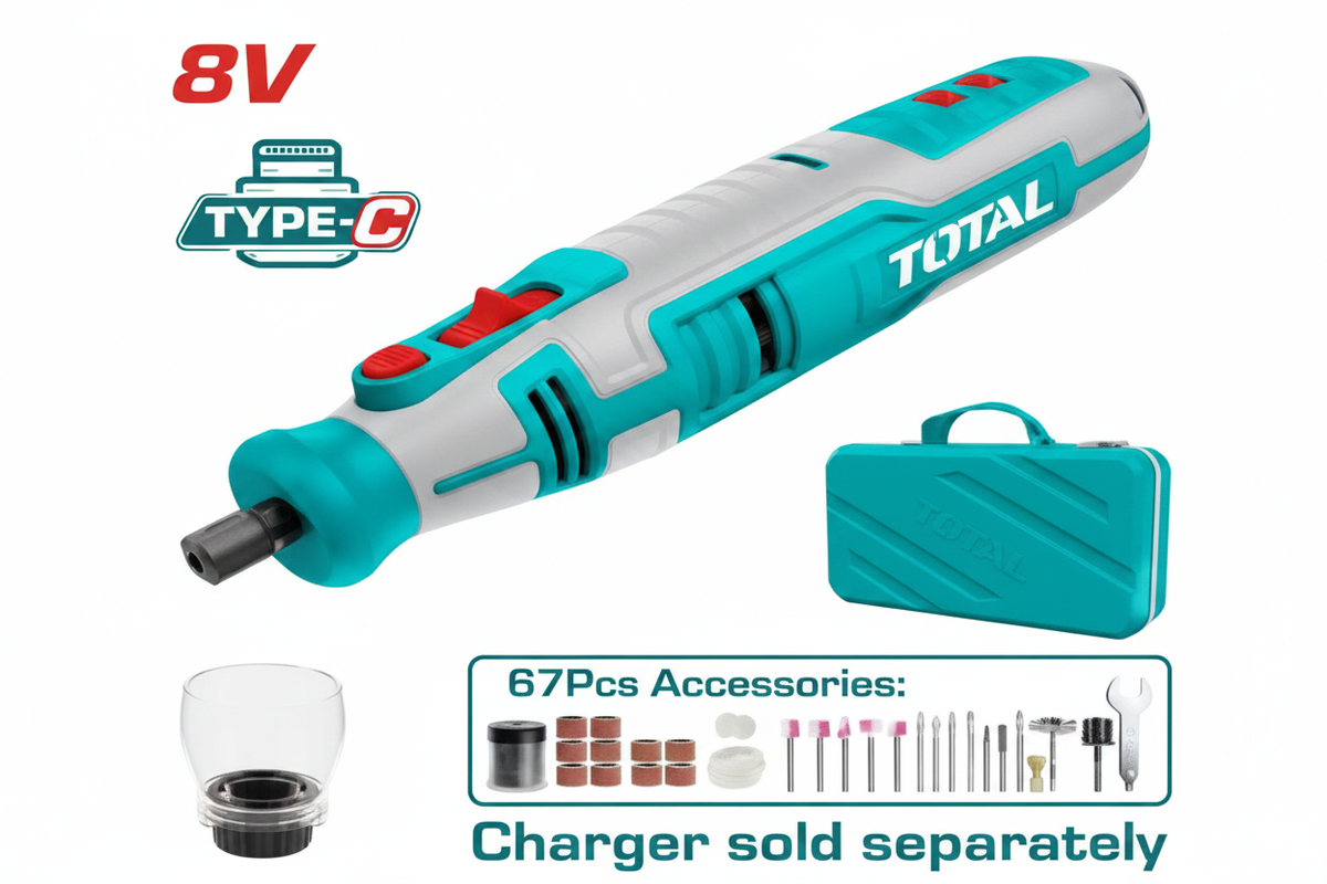 8V Cordless Rotary Tool Kit TMGLI0801 67 Pcs – Buy Online Karachi | Offers Wala