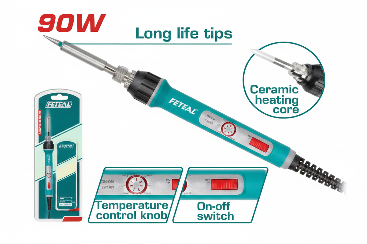 90W Soldering Iron buy online in Karachi – adjustable temperature, ceramic heating element, fast city-wide delivery | Offers Wala Pakistan