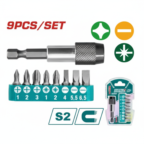9 Pcs S2 Steel Screwdriver Bits Set TACSD3091 – Buy Online in Karachi Pakistan