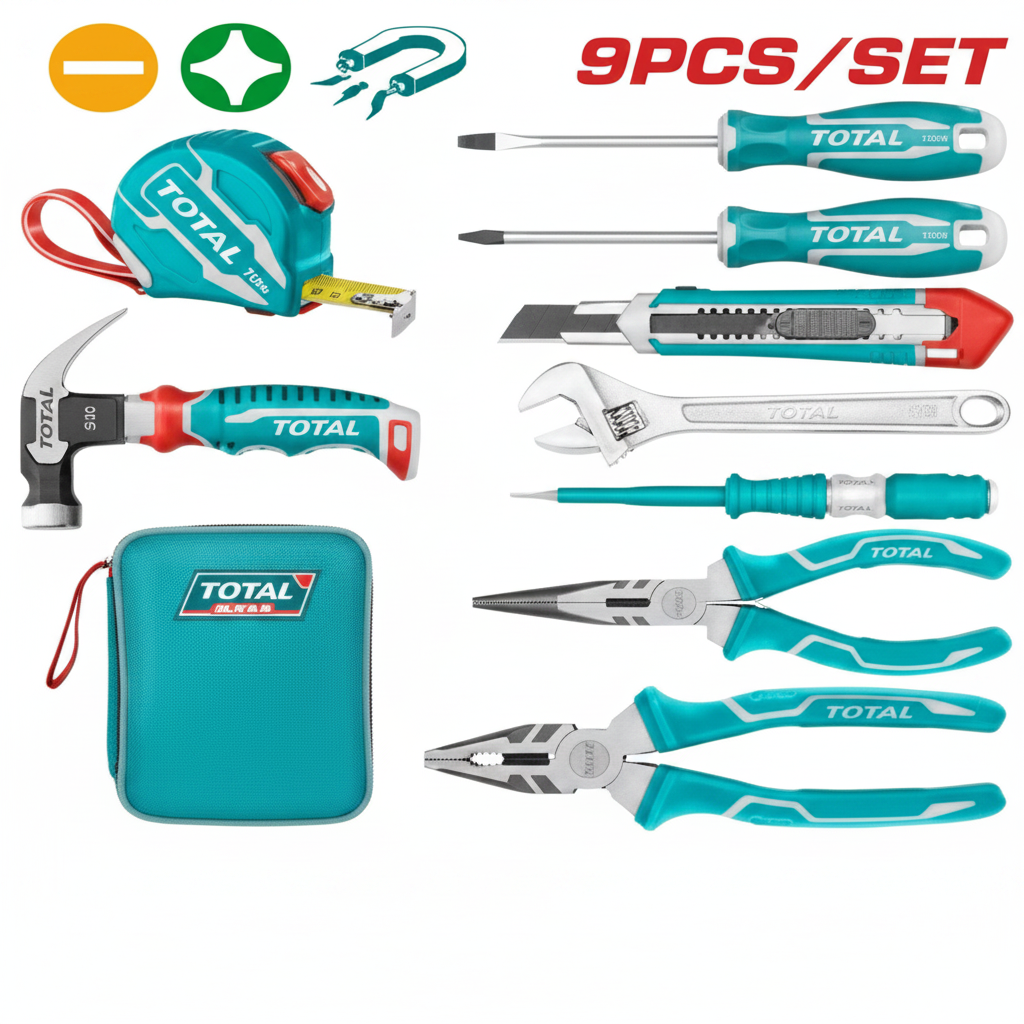 9 Pcs Hand Tools Set THKTHP90097 – Complete DIY Tool Kit in Karachi | Offers Wala