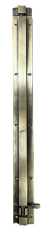 Verona Tower Bolt SQ 3/8 – Solid Brass | AB & SS Finish | 6 Sizes: 4″ to 24″ | Heavy Duty Door Bolt