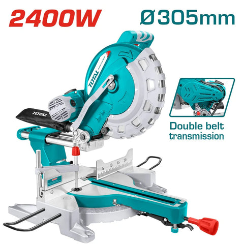Total Miter Saw 2400W | Ø305mm | Double Belt Transmission | 5000 RPM | TS42183057