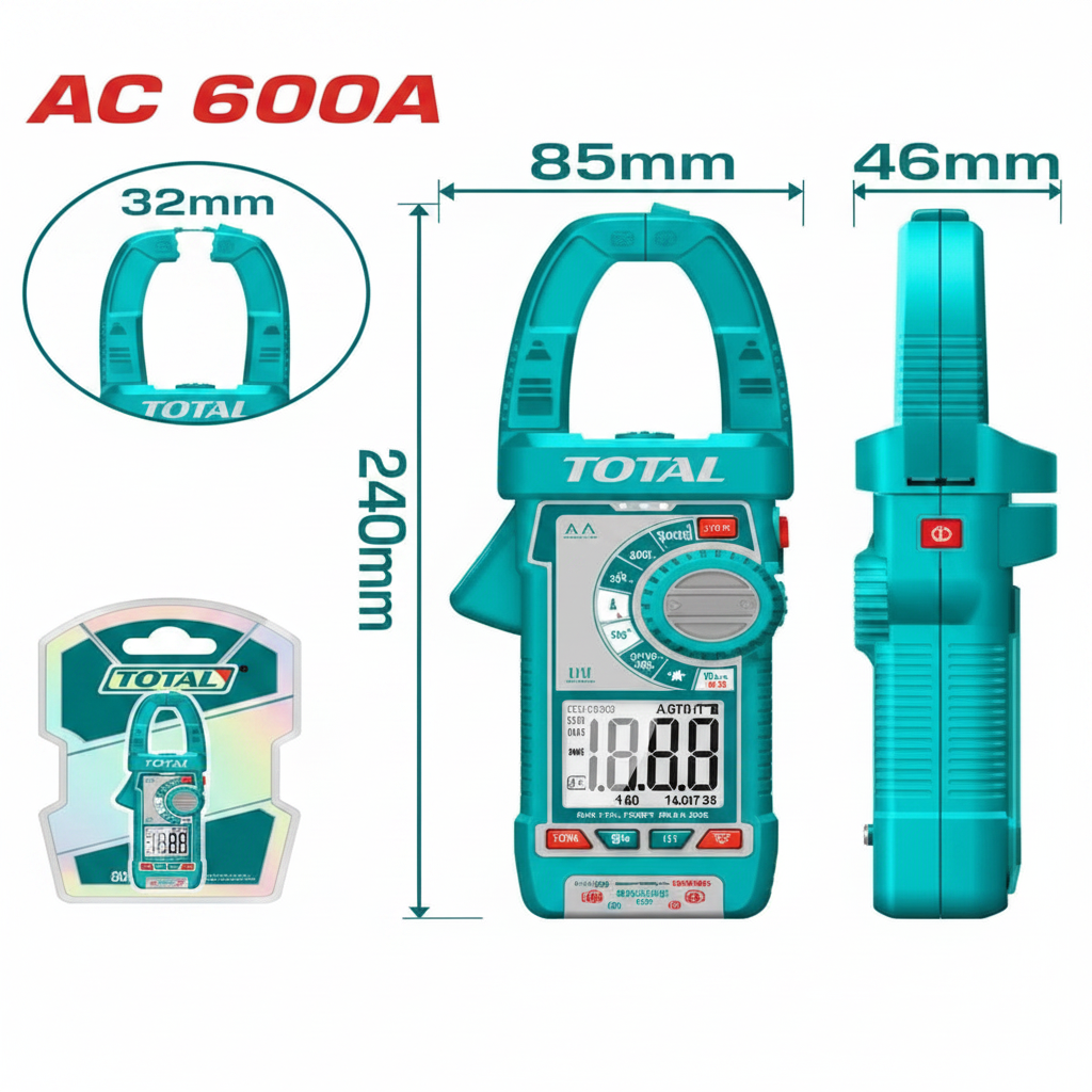 Digital AC Clamp Meter TMT766001 True RMS 600A – Buy in Karachi | Offers Wala