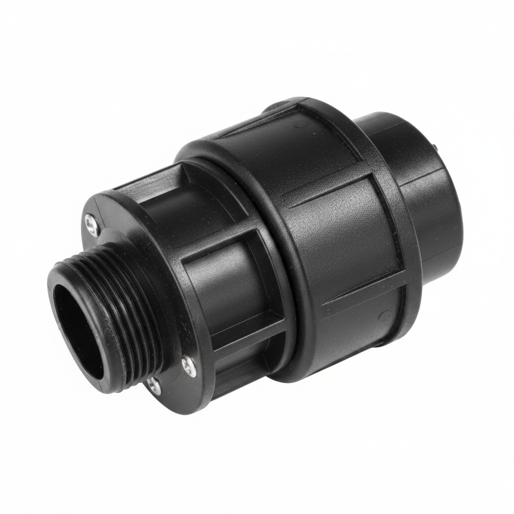 Black Compression Adaptor Fitting for HDPE PVC Pipes – Buy in Karachi