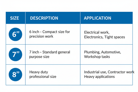 Complete size specifications