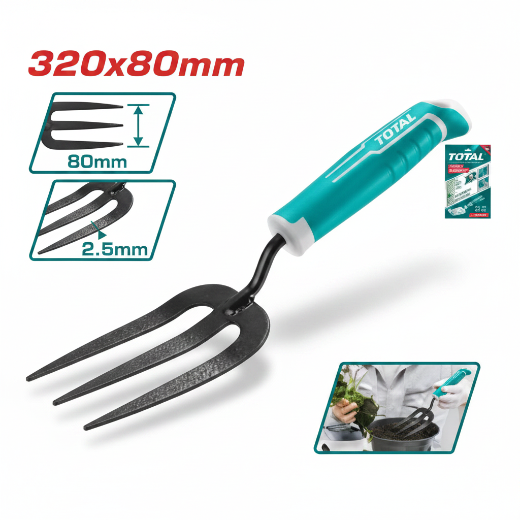 Fork THFTF38 Heavy Duty Carbon Steel Garden Hand Fork for Industrial Use in Karachi