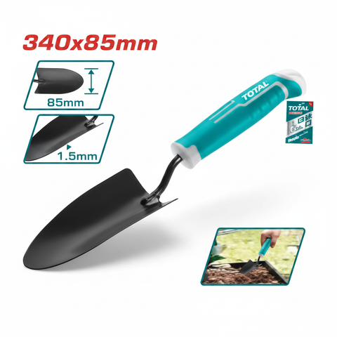 Total Garden Hand Trowel 340x85mm with 1.5mm Steel Blade and Ergonomic Handle – Buy in Karachi