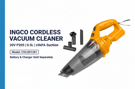 Ingco Cordless Handheld Vacuum Cleaner 20V P20S | 0.5L | ≥9kPa | CVLI201261