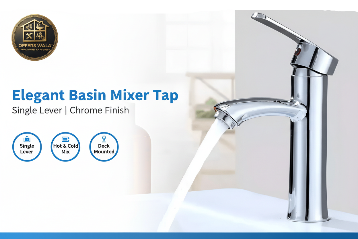 Chrome Basin Mixer Tap Hero Banner - Offers Wala