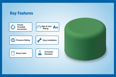 PPRC Endcap Key Features - High pressure, corrosion resistant