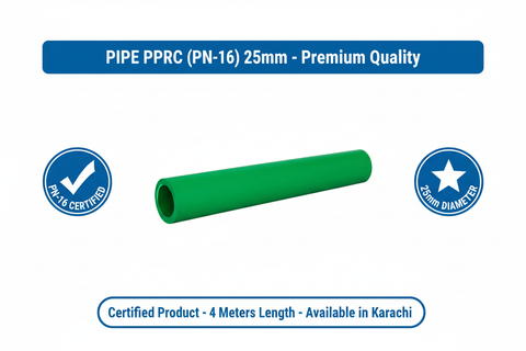 Pipe PPRC PN-16 25mm Quality Certification