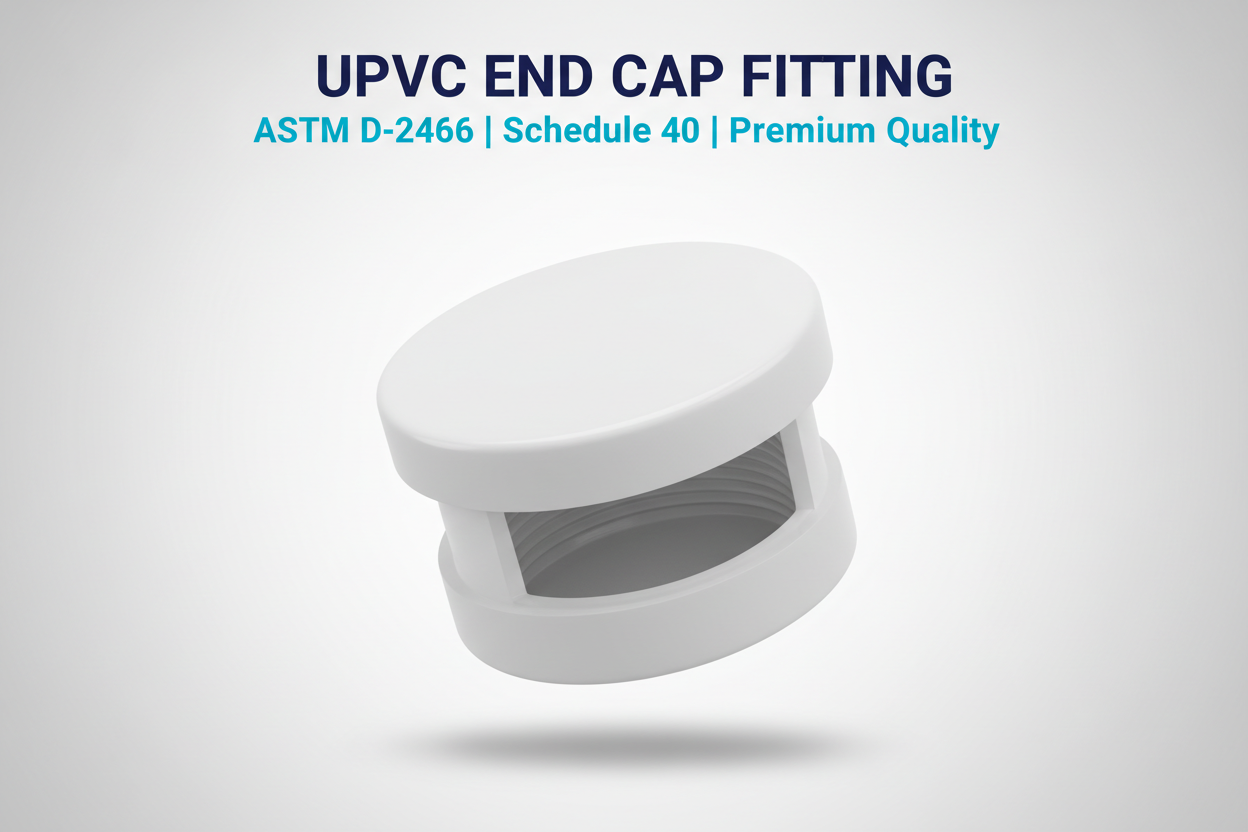 UPVC End Cap Fitting - ASTM D-2466 Schedule 40 Premium Quality