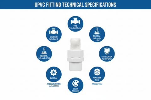 UPVC V.Socket/Adapter Technical Specifications - Schedule 40, ASTM D-2466