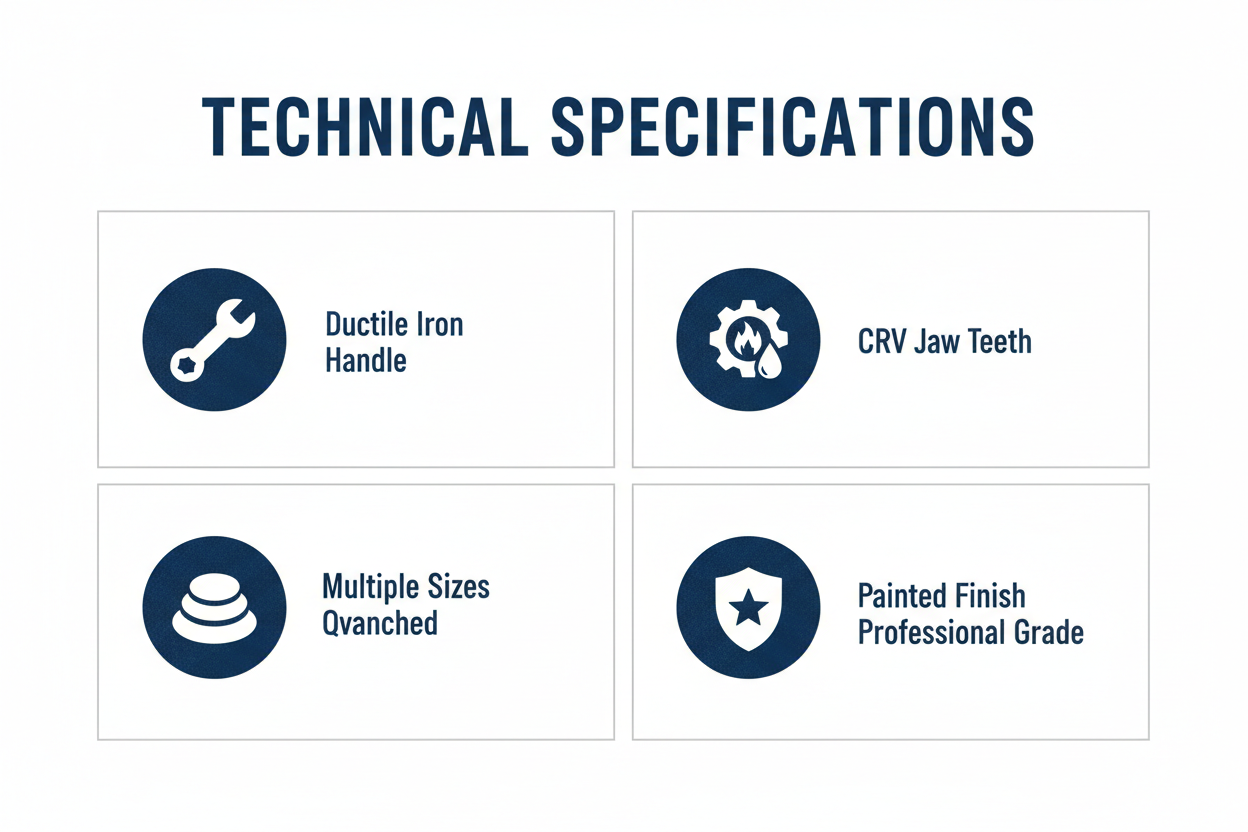 Harden Pipe Wrench - Technical Specifications