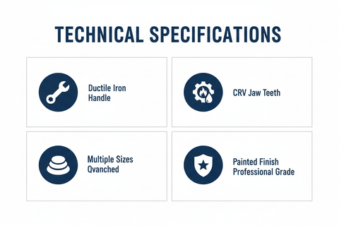 Harden Pipe Wrench - Technical Specifications