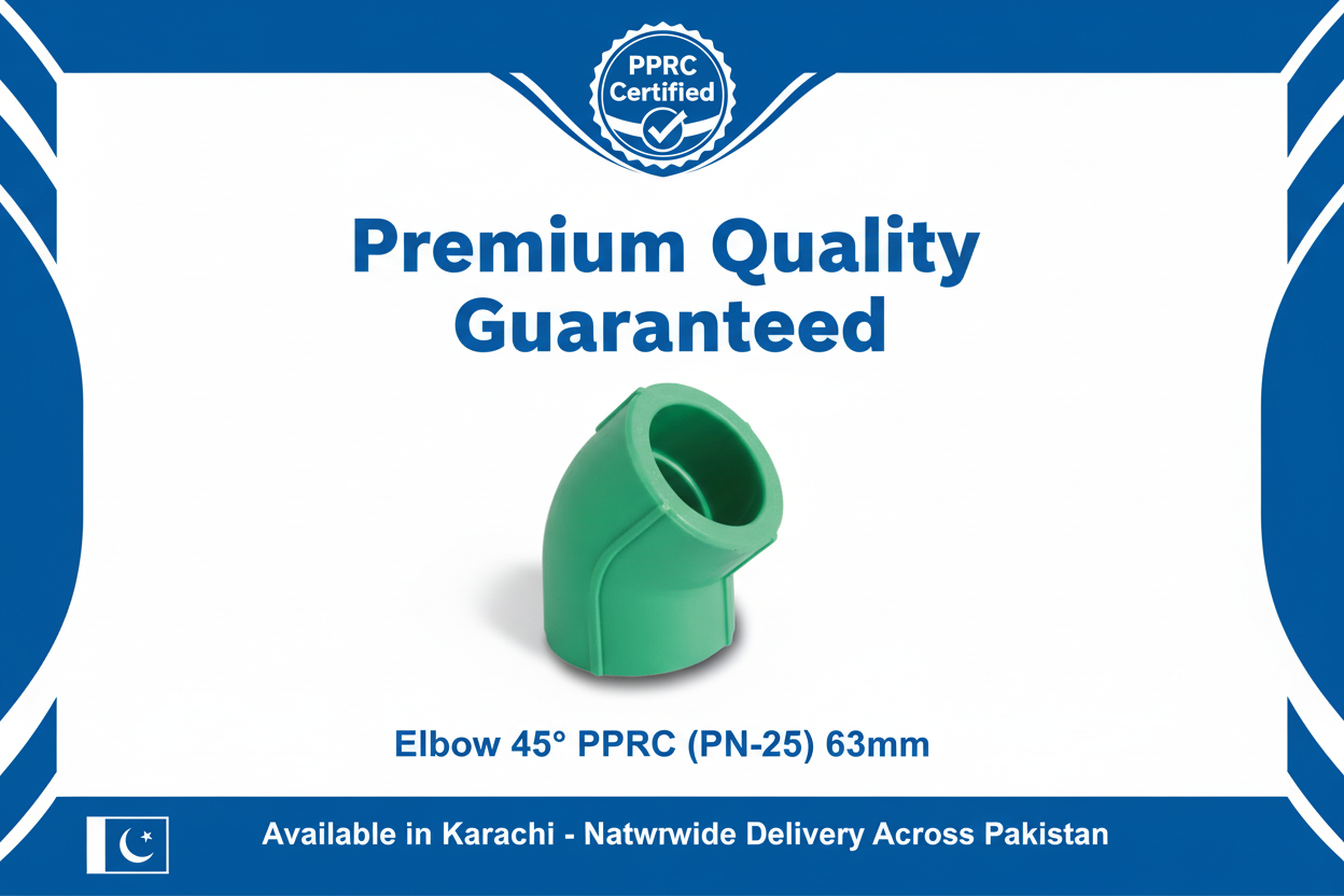 Elbow 45° PPRC PN-25 63mm Quality Certification