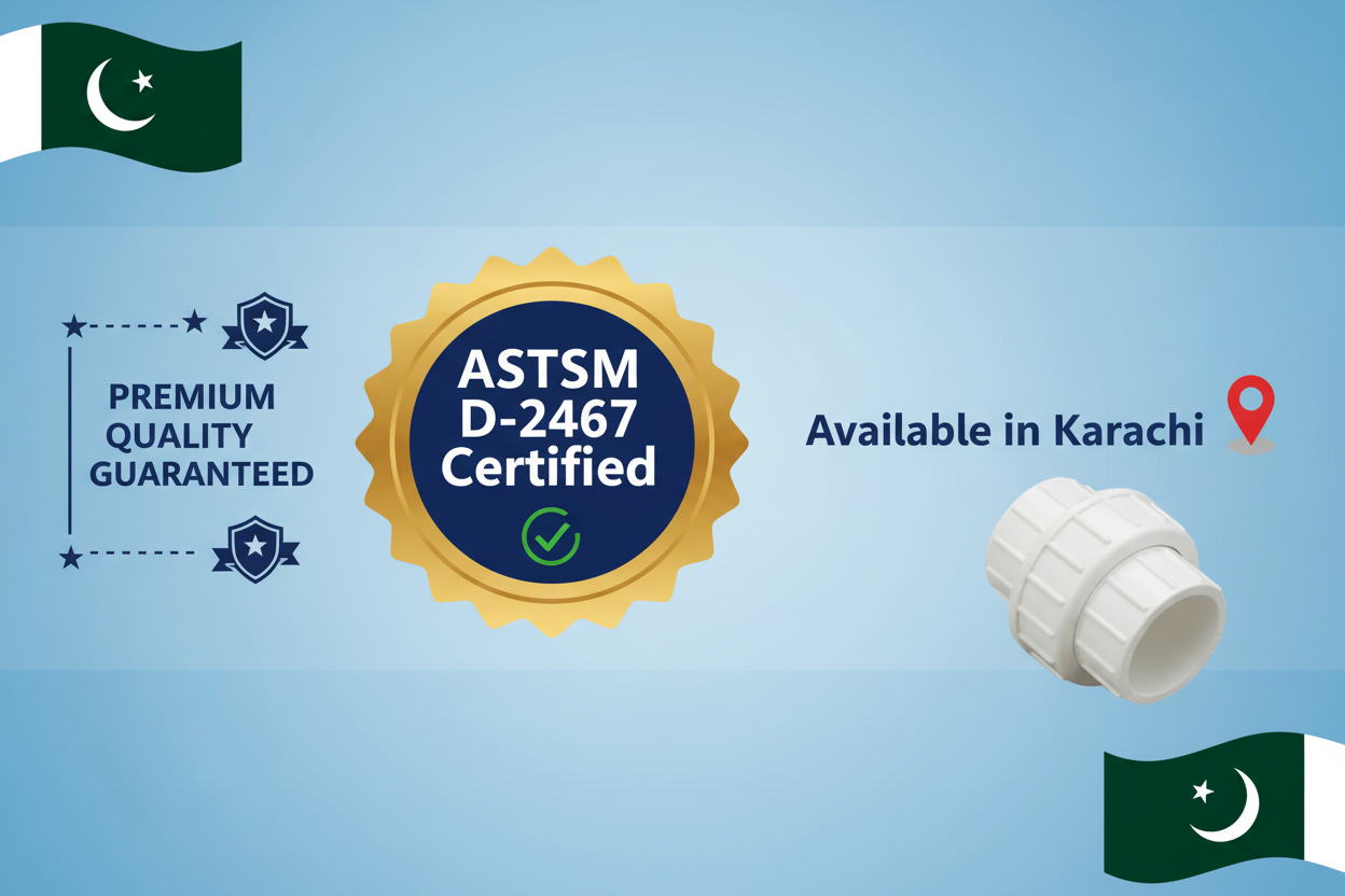 ASTM D-2467 Certified - Premium Quality UPVC Union SCH-80 Available in Karachi