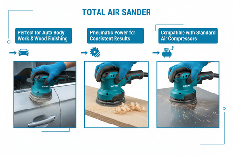 Total Air Sander Applications - Auto Body Work, Woodworking, Metal Finishing