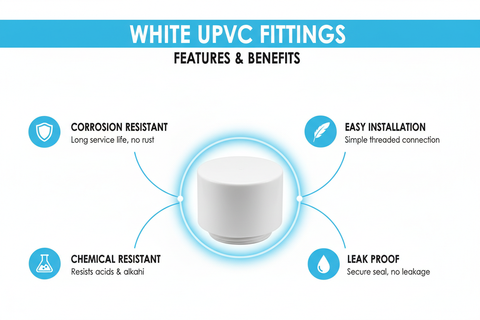 White UPVC End Cap Features - Corrosion Resistant, Easy Installation, Chemical Resistant, Leak Proof