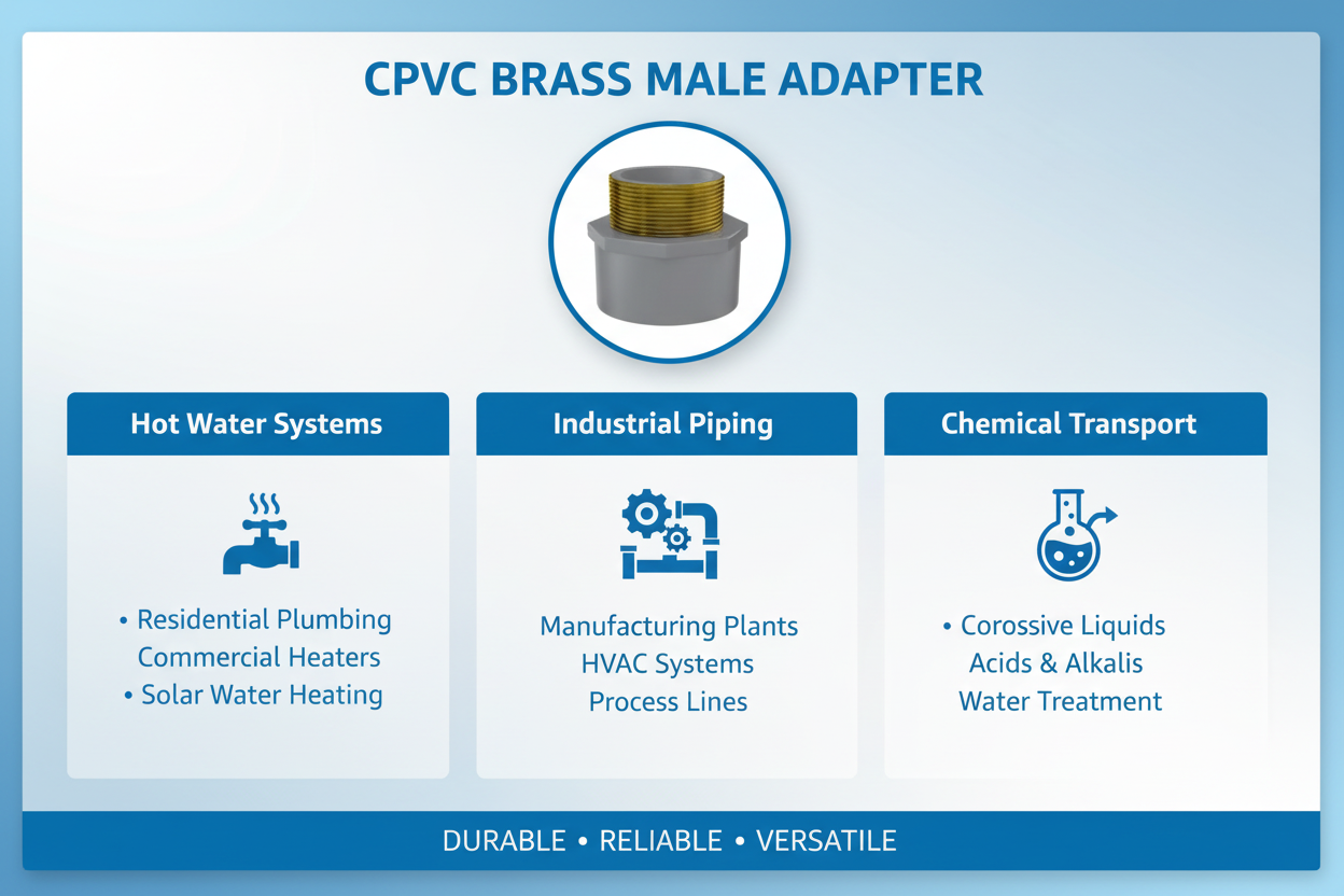 CPVC Brass Male Adapter Applications - Hot Water Systems, Industrial Piping, Chemical Transport