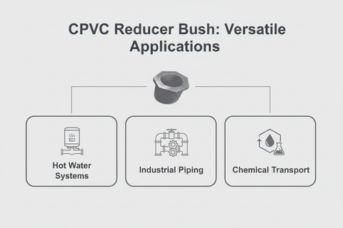 CPVC Reducer Bush Applications - Hot Water Systems, Industrial Piping, Chemical Transport