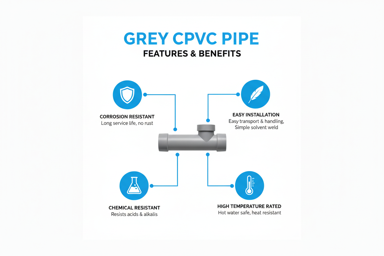 Grey CPVC Pipe Features and Benefits